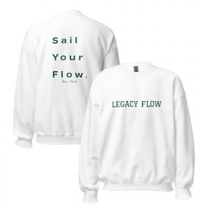 Legacy Flow Crewneck – Sail Your Flow (White)